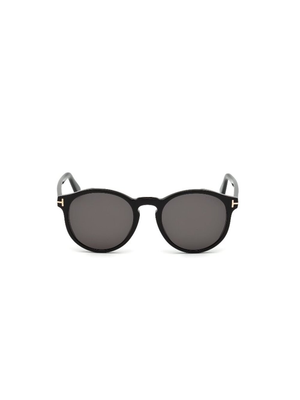 New Tom Ford Unisex Sunglasses Black Round Grey Lens Acetate Frame FT0591 IAN 02